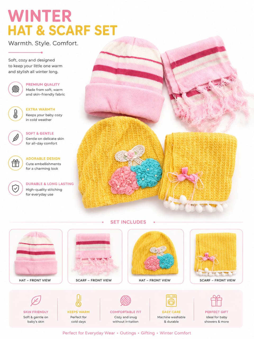 WINTER HAT & SCARF SET