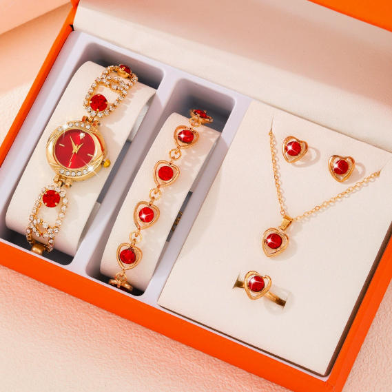 Women's Watch & Jewelry Set (Gift Box)
