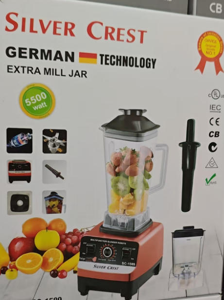 Silver Crest 5500W High-Power Commercial Blender (Model SC-1589)