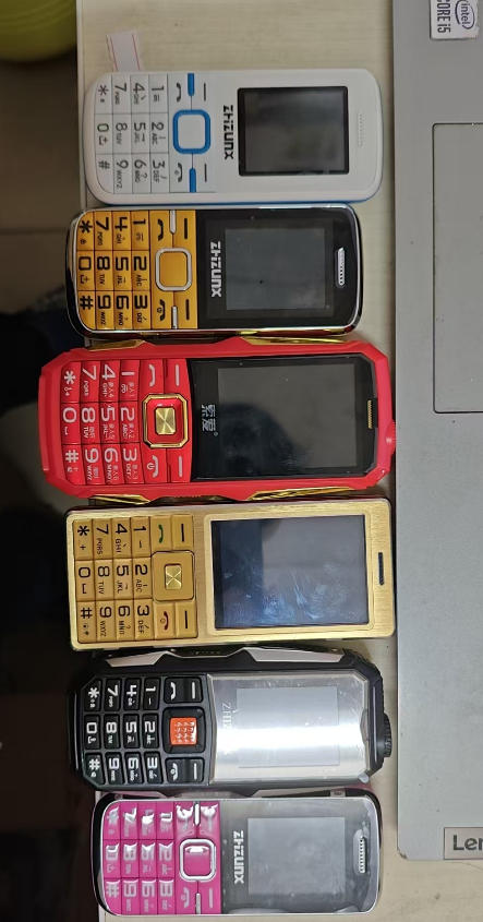 Gold Brushed Large Screen Elderly Button Mobile Phone