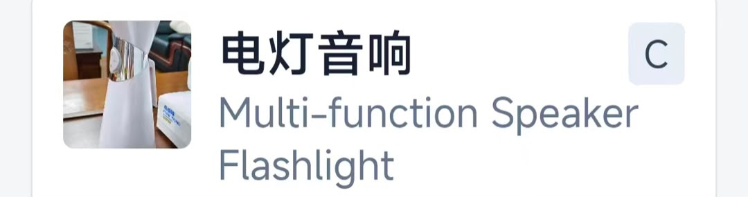 MULT-FUNCTION SPEAKER (FLASHLIGHT)