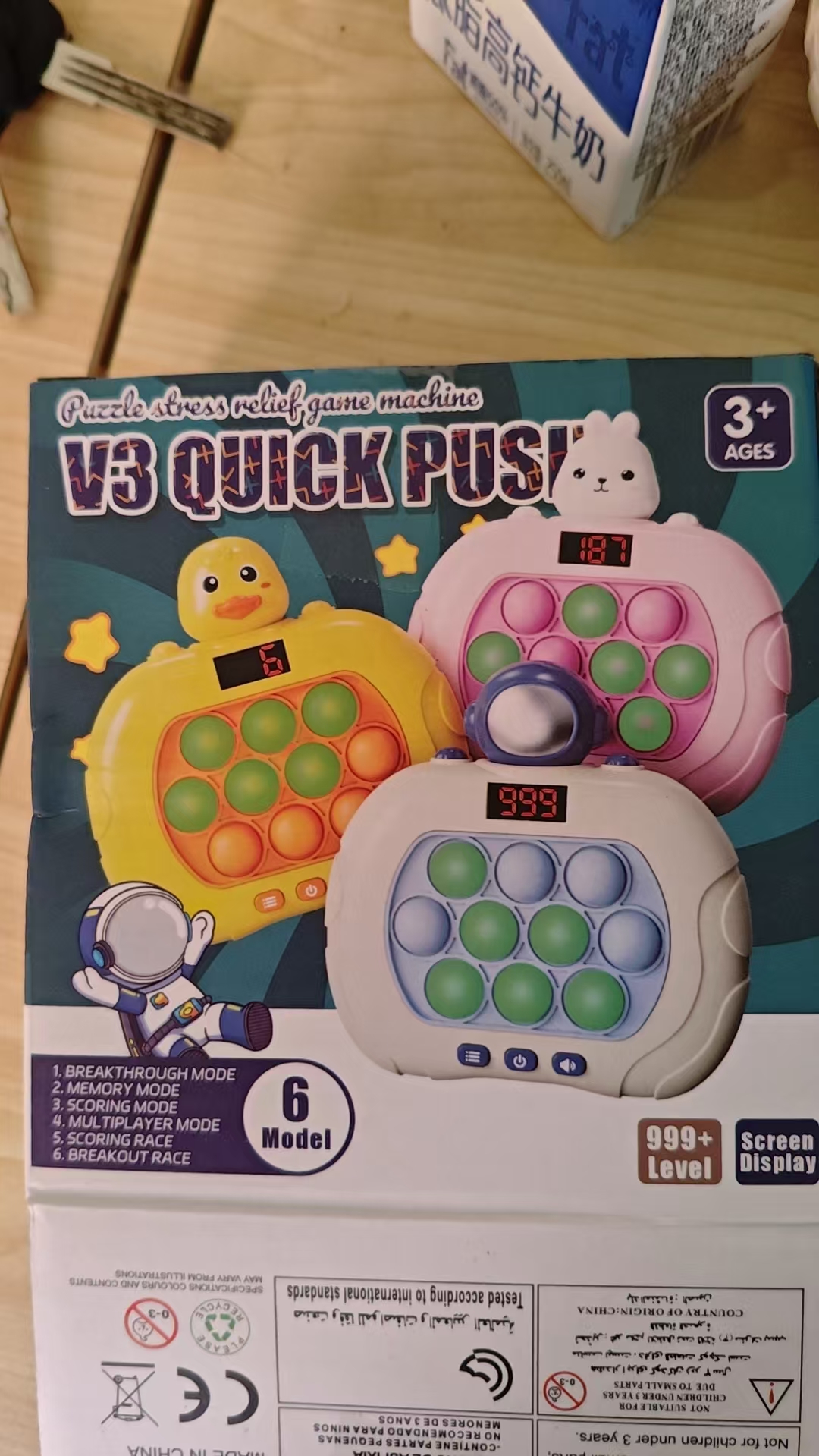 V3 Quick Push Pop It Stress Relief Game Console