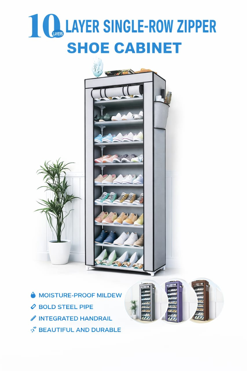 ZIPPER SHOE CABINET-8 LAYERS