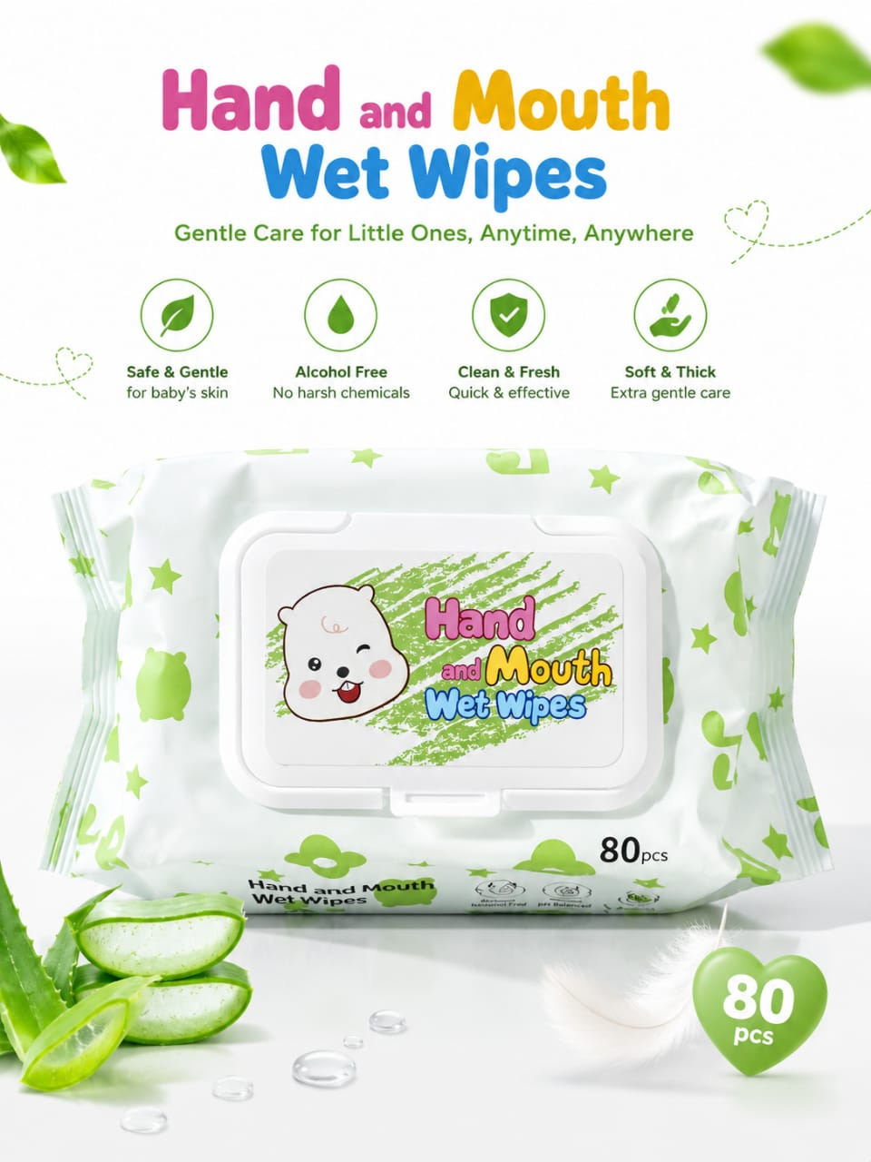 HAND & MOUTH WET WIPES