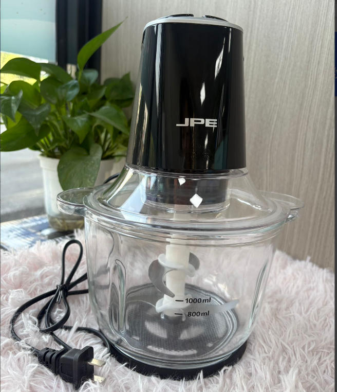 JPE 1000ml Electric Food Chopper with Glass Bowl