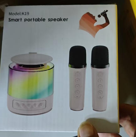 K19 Portable Karaoke Bluetooth Speaker with Dual Mics