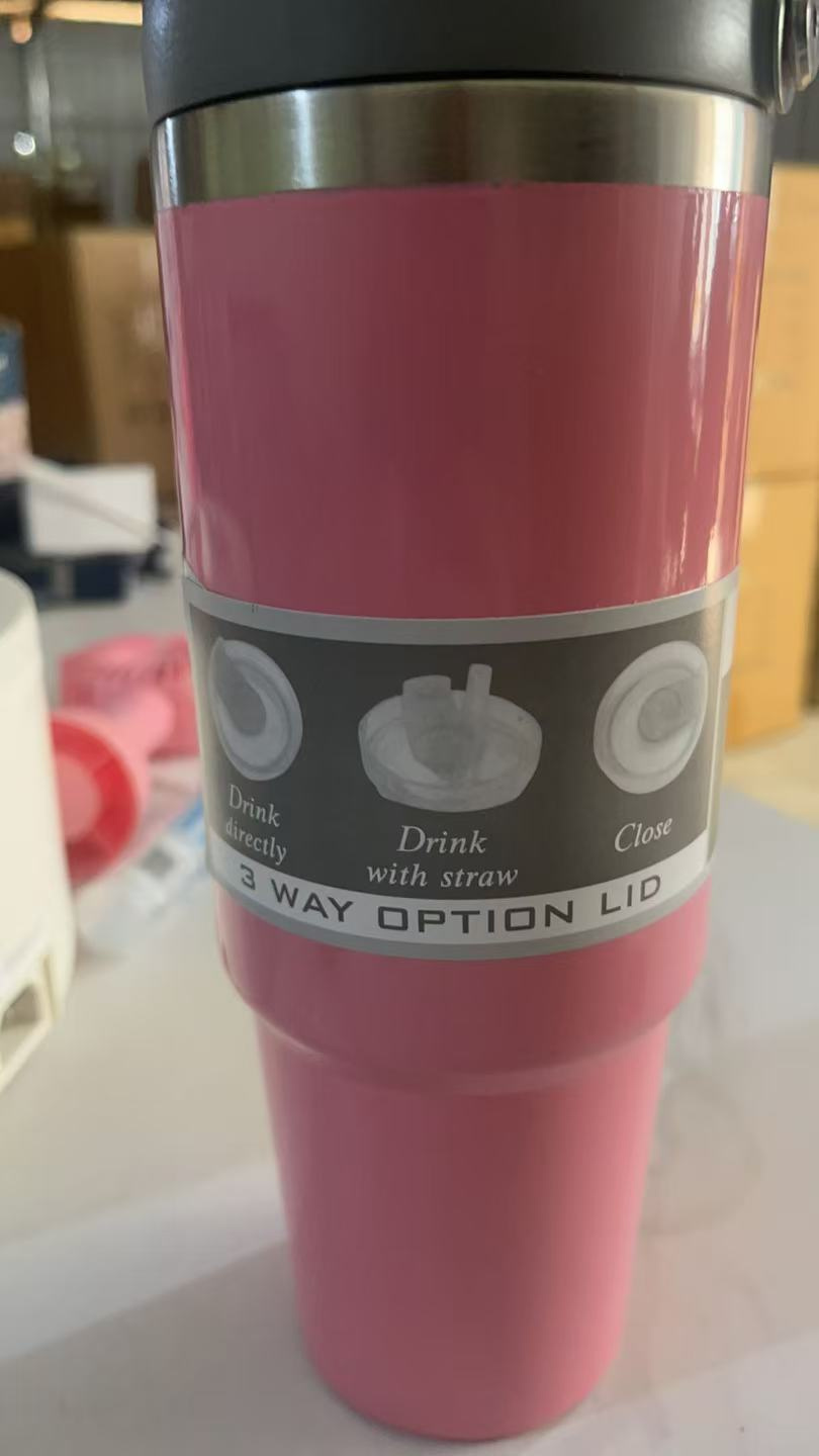 pink vacuum mug