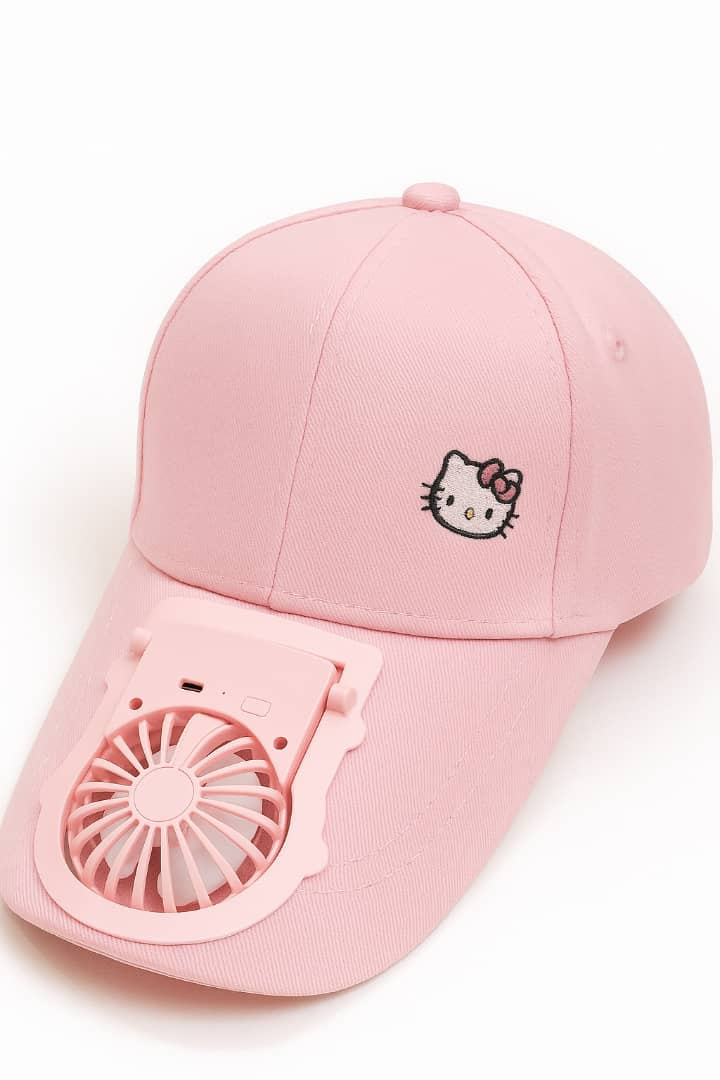 Pink Fan Cap