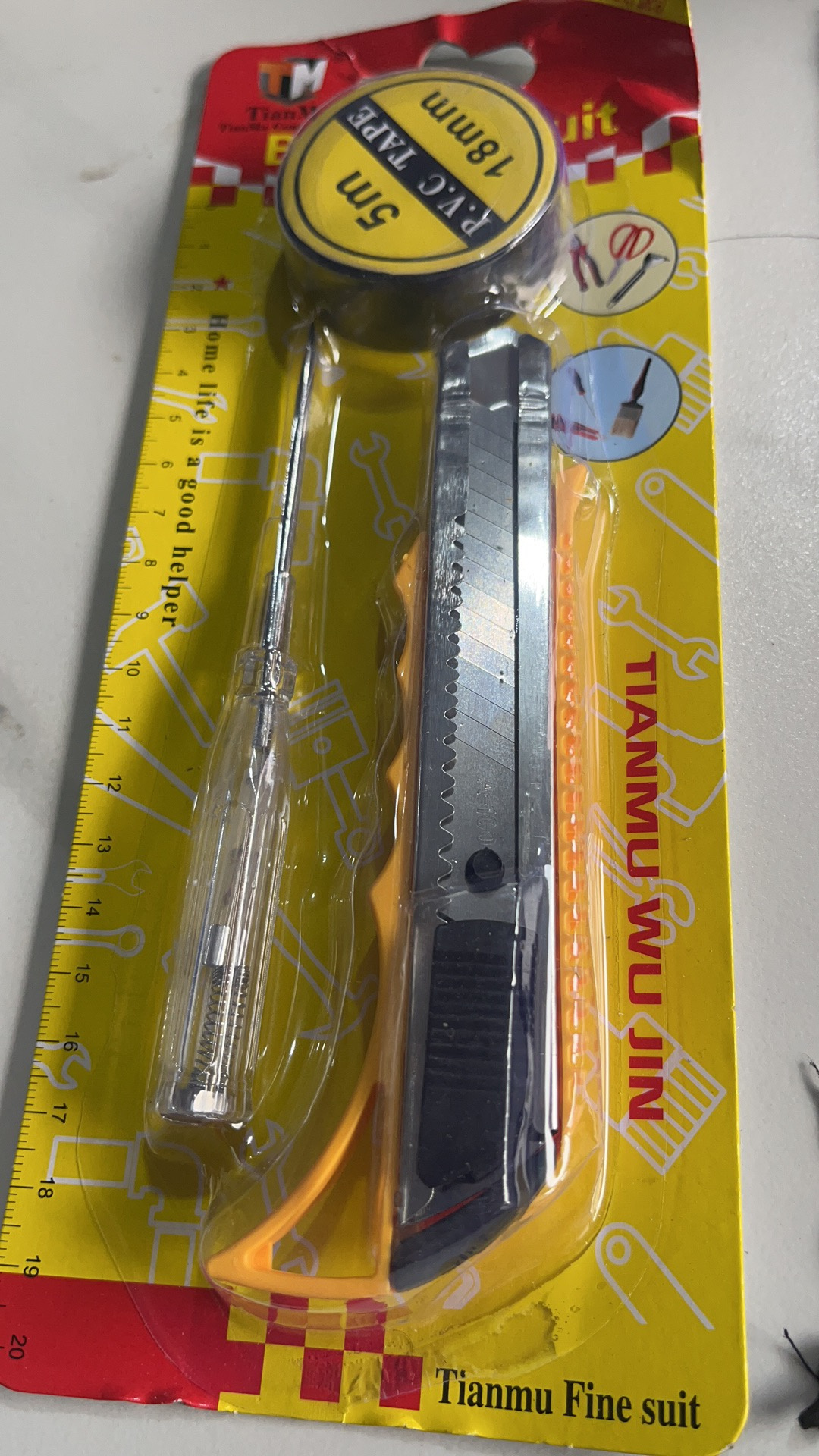 PVC tape with cutter